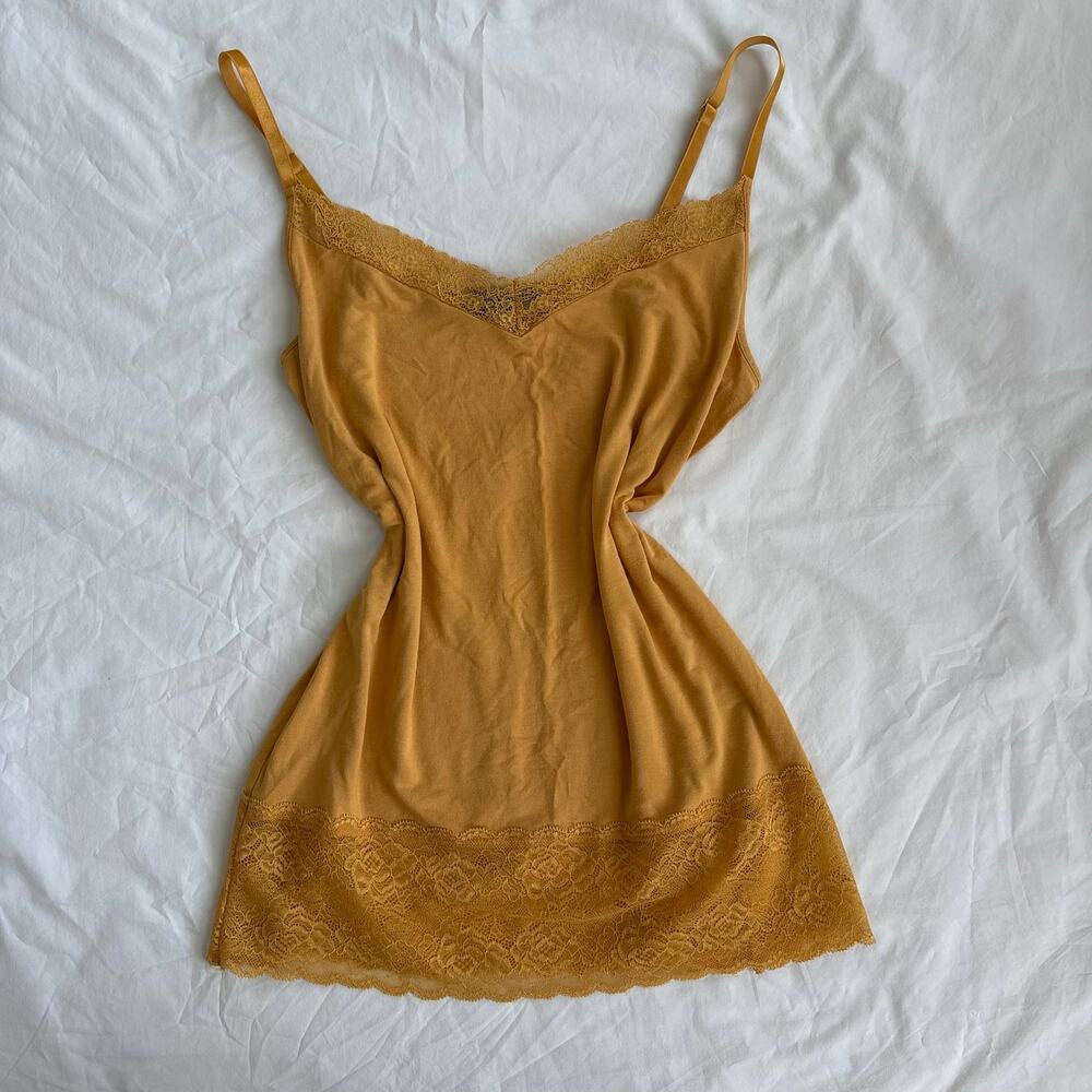 Yellow Lace Cami The Limited Tank Top - Size M